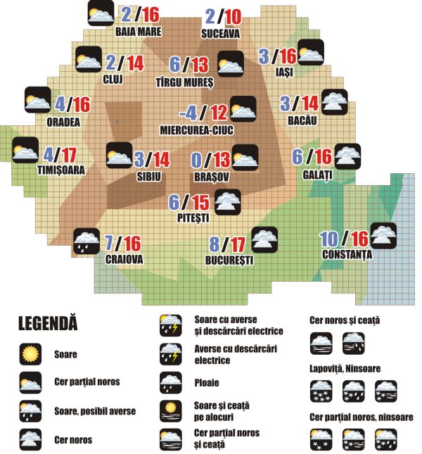Prognoza meteo (16.10. - 17.10.2025)